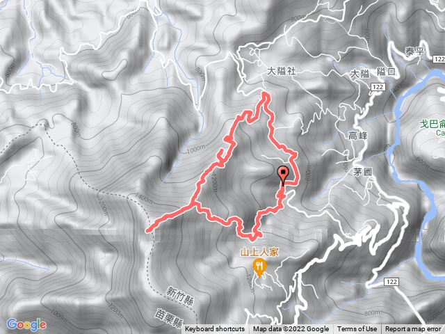 鵝公髻山二上一下(經愛心瀑布群)