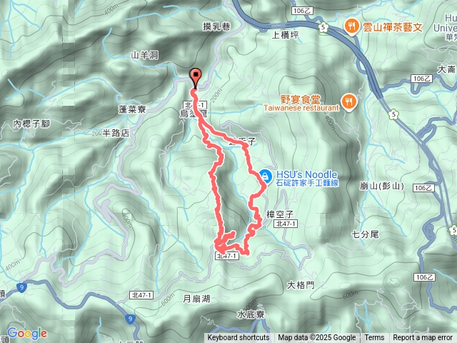 20251129 石碇月扇湖.四分子O型(烏塗窟.台松煤礦.月扇湖山.四分子古道.許家麵線)預覽圖