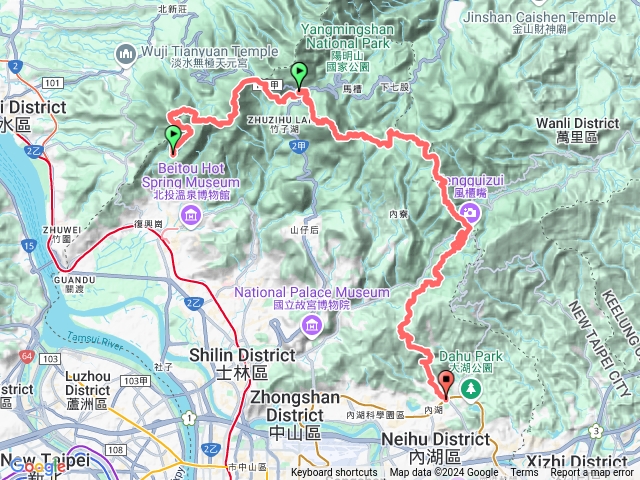 陽明山西東縱走+走到內湖站