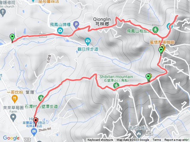 飛鳳山走石壁灘