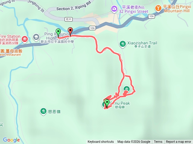 孝子三山（孝子山、慈母峰、普陀山）原路折返