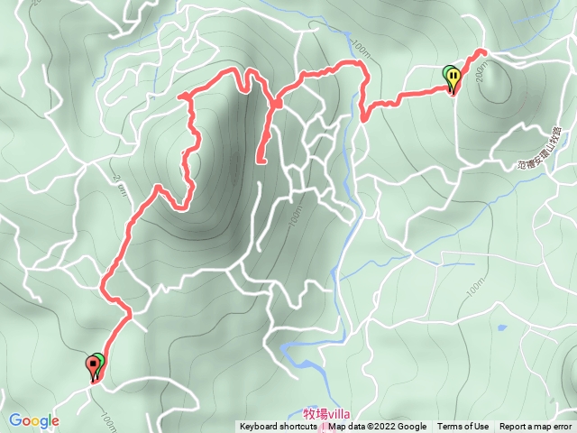 大山母山接小尖石山原路返回
