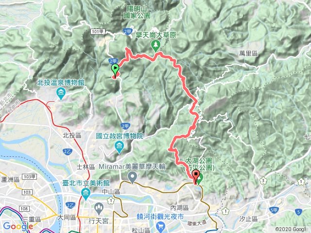 2019-07-14 陽明山總站到大湖公園捷運站