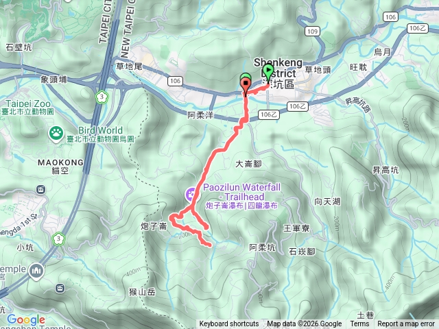 炮子崙瀑布與深坑老街預覽圖