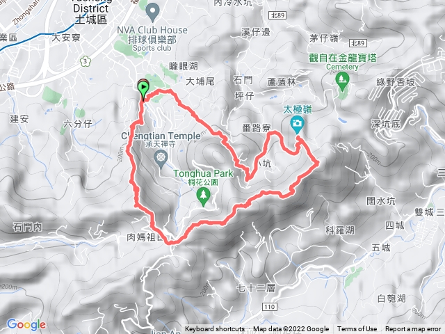 土城四秀(桐花公園｜火焰山｜三粒半｜天上山登山步道｜五城山｜太極嶺｜甘露寺｜南天母橋)