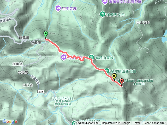 20250927_溪頭嶺頭山金柑樹忘憂森林O繞-上行_公路回較長_里程9.27公里總爬升631公尺