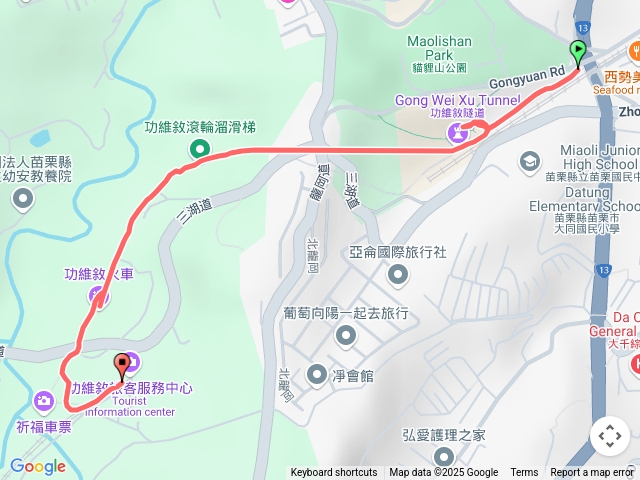 功維敍遊客服務中心-功維敍隧道原路折返預覽圖