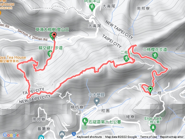 二格山 南邦寮山 貓空圓山 東北峰 