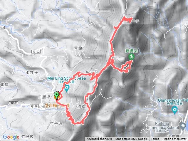 梅嶺文川停車場-梅龍步道-竹子尖山-獵鷹尖-一線天-難山預覽圖