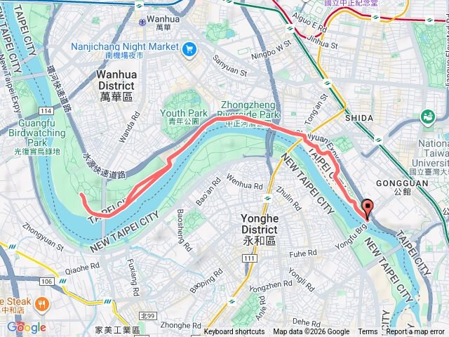 永福橋-光復橋河濱來回預覽圖