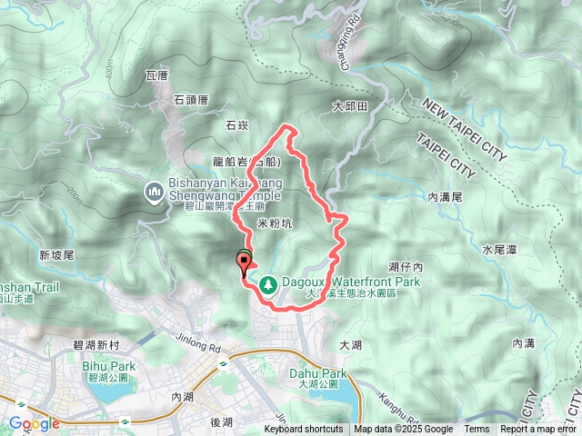 2025/8/30(台北內湖）龍船岩、石崁山、牛稠湖山西峰南峰、大湖山