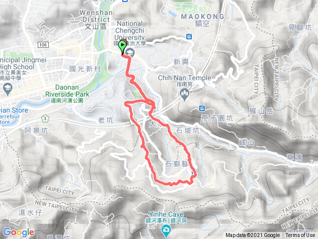 20210120 政大貓空順時針O型健行(政大.指南國小.貓空站.樟樹步道.樟山寺.飛龍步道)