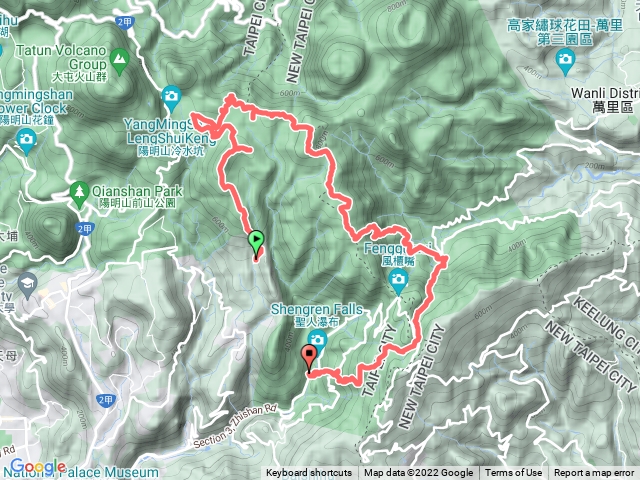 20220411內寮走11碉堡~風擎步道1.8K處~萬里冷水堀岩洞~石門嶺下到聖人橋站