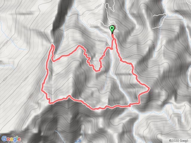 大O路線(鹿場登山口-哈勘尼山-加里山-杜鵑嶺-鐵支道-山屋-鹿場登山口)