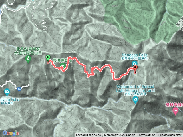 屯元登山口到天池