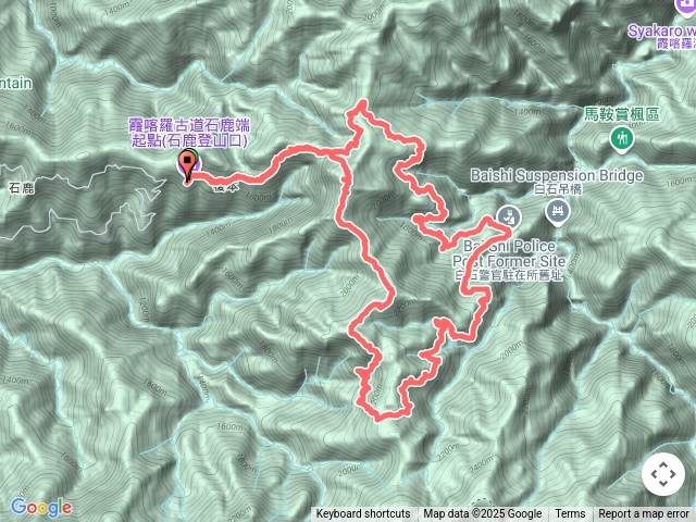 霞喀羅古道-白石古道-根本古道-佐藤駐在所一日