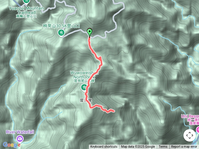 屋我尾山(大雪山林道下3k折返)
