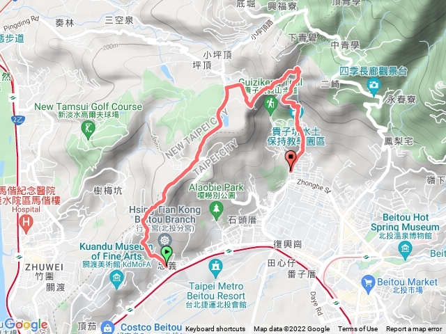 忠義山親山步道～貴子坑～北投三層崎