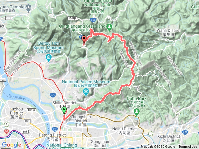 陽明山東西縱走加長版(未竟)(劍潭至七星主東下苗圃)