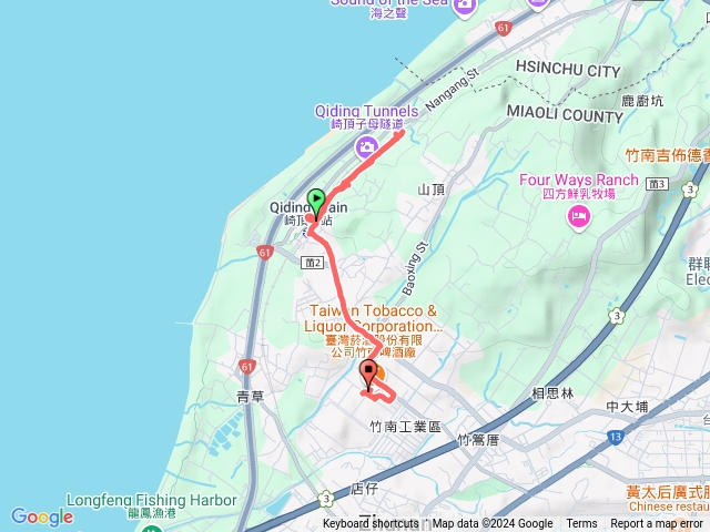 20240929苗栗崎頂子母隧道、竹南啤酒廠gpx預覽圖