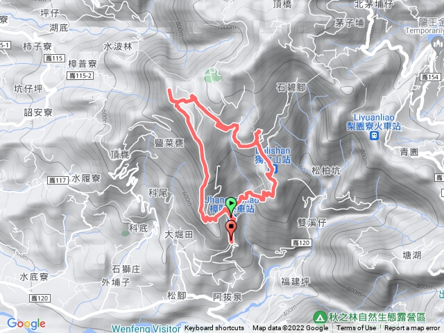 2022-5-5 樟腦寮=》阿拔泉山=〉觀音石山=》奉天岩=》獨立山