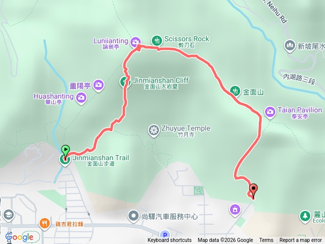 論劍亭剪刀石金面山