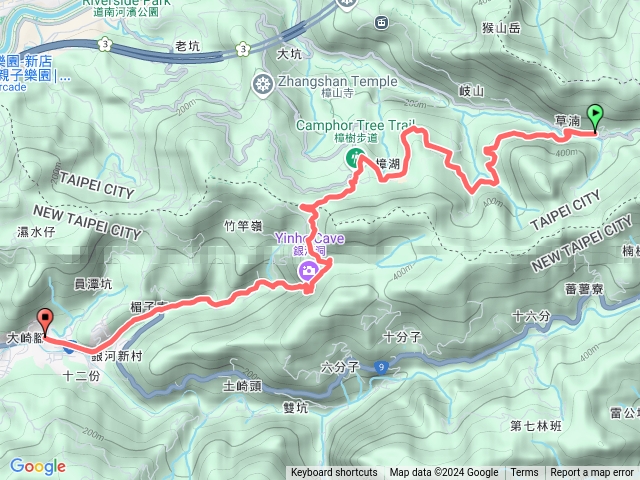 貓空草湳-貓空-銀河洞-北宜公路預覽圖