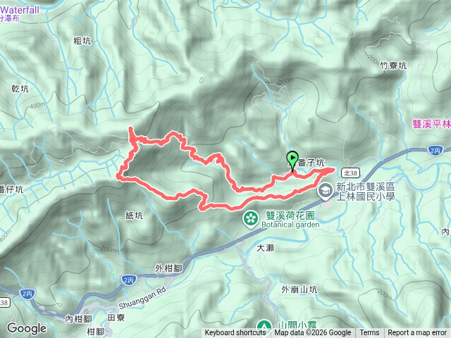 新北雙溪郊山行程：武山坑礦焦炭窯.后番仔坑山.內平林山.平湖東步道.平林山.上林山(上平林山).東內平林山O型縱走。預覽圖