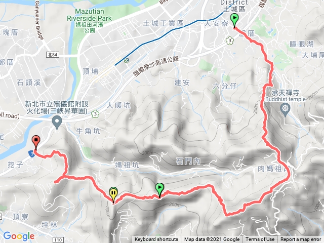 火焰山～石門內尖山～十八羅漢岩～成福山～長壽山