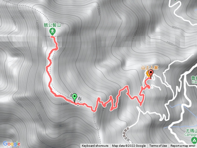 鵝公髻山 山上人家登山口
