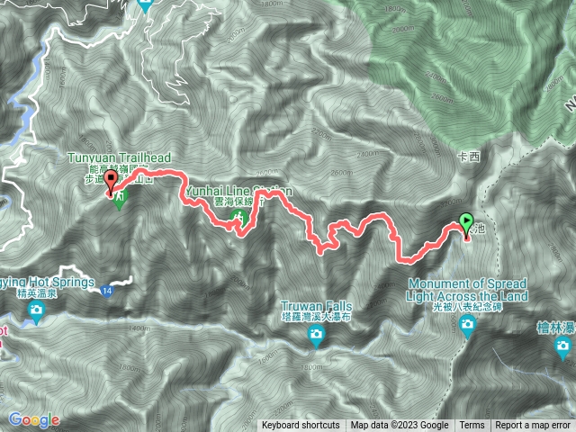 回程天池山莊-登山客