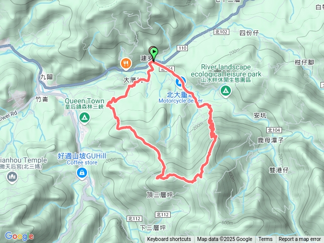 麒麟山三層坪山鳥嘴尖大厝坑山O形