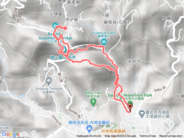 大溝溪-白石湖--鯉魚山O型路線