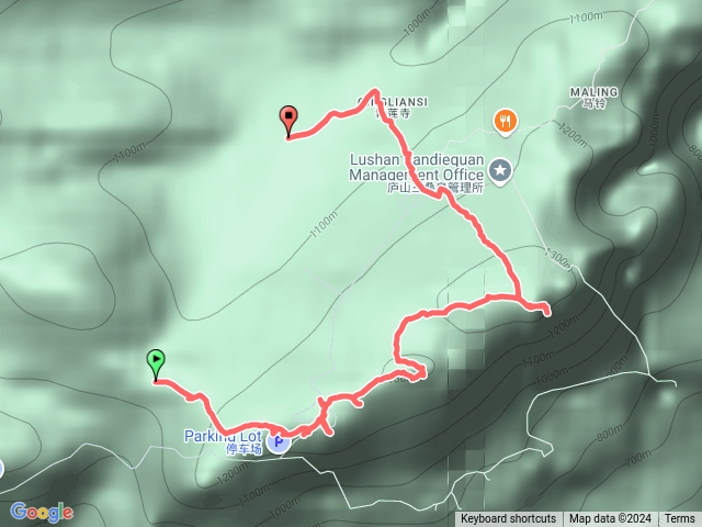 江西省盧山~五老峰（五老峰登山口入，三疊泉車站出）