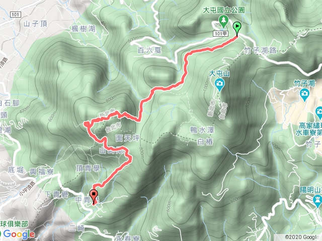 二子坪、面天山、向天山、向天池、清天宮