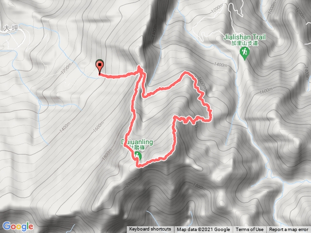 20211031大坪登山口-杜鵑嶺-加里山-小木屋（O型路線）