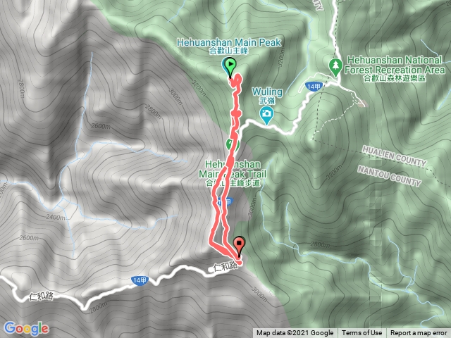 合歡南峰縱走合歡主峰(昆陽停車場)
