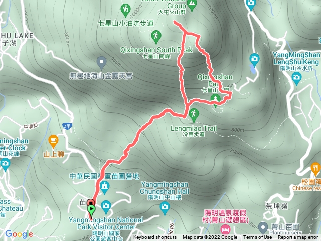 七星山（苗圃-七星公園-七星山東峰-七星山主峰）