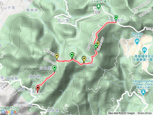 大屯山主、南、西峰（鞍部停車場進-清天宮出）