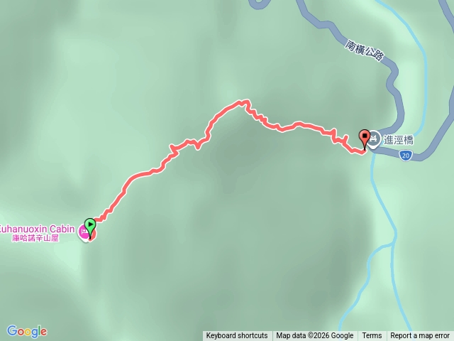 庫哈諾辛山屋-進涇橋登山口