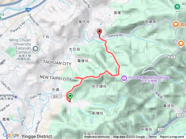 鶯歌東福宮步道、大湖山、第15號大榕樹、桃園龜山福源山、石雲步道預覽圖