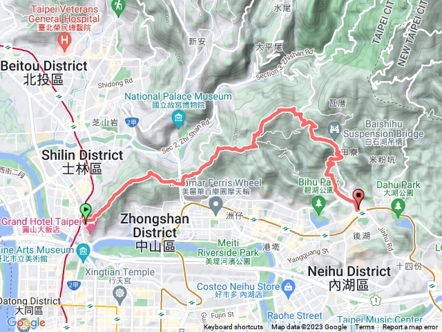 劍潭站到內湖站