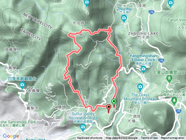 十八份水圳，大屯南峰，中正山