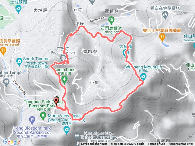 Bentang天上山五城山太極嶺甘露公園O型