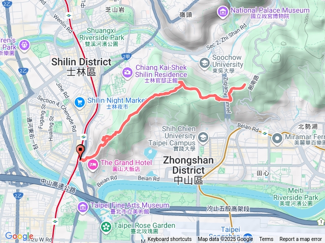 劍潭山，文間山，夜爬