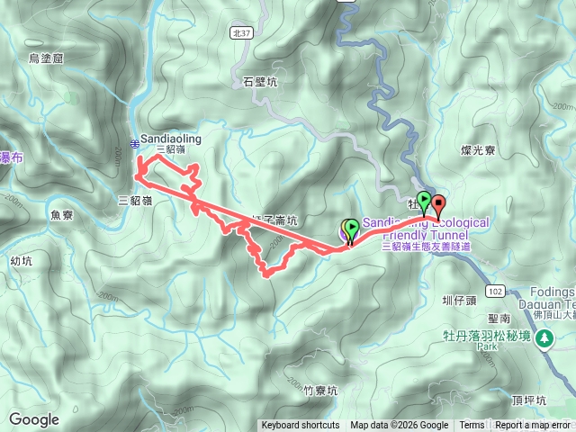 三貂嶺隧道+頂坑山