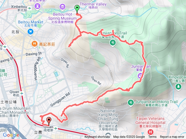 大師岩、丹鳳山、軍艦岩、唭哩岸烏尖連峰 縱走預覽圖