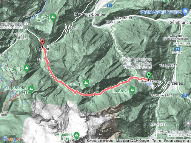 TMB Stage 8A Champex Fenetre Trient