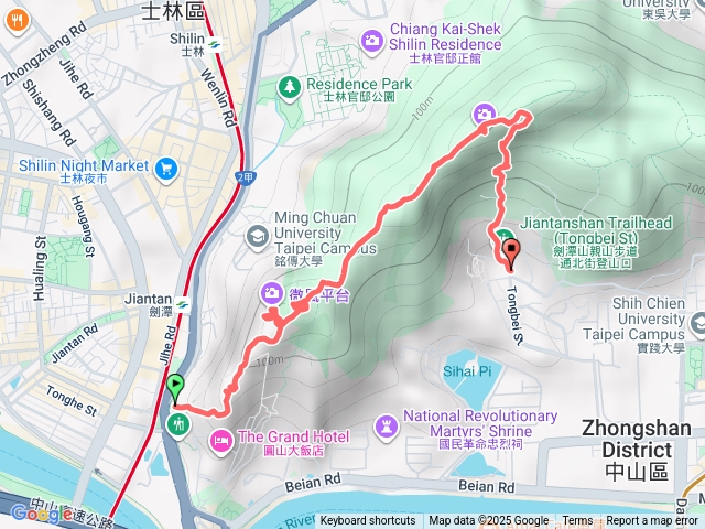 劍潭山步道-劍潭進通北街出