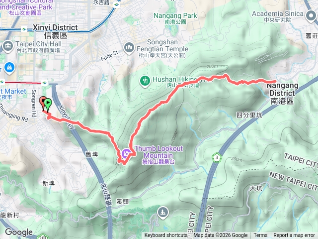 南港山縱走來回預覽圖